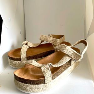 Call It Spring: New Vegan Sandals. Espadrilles style platform. US6.5 Uk4 EUR 37